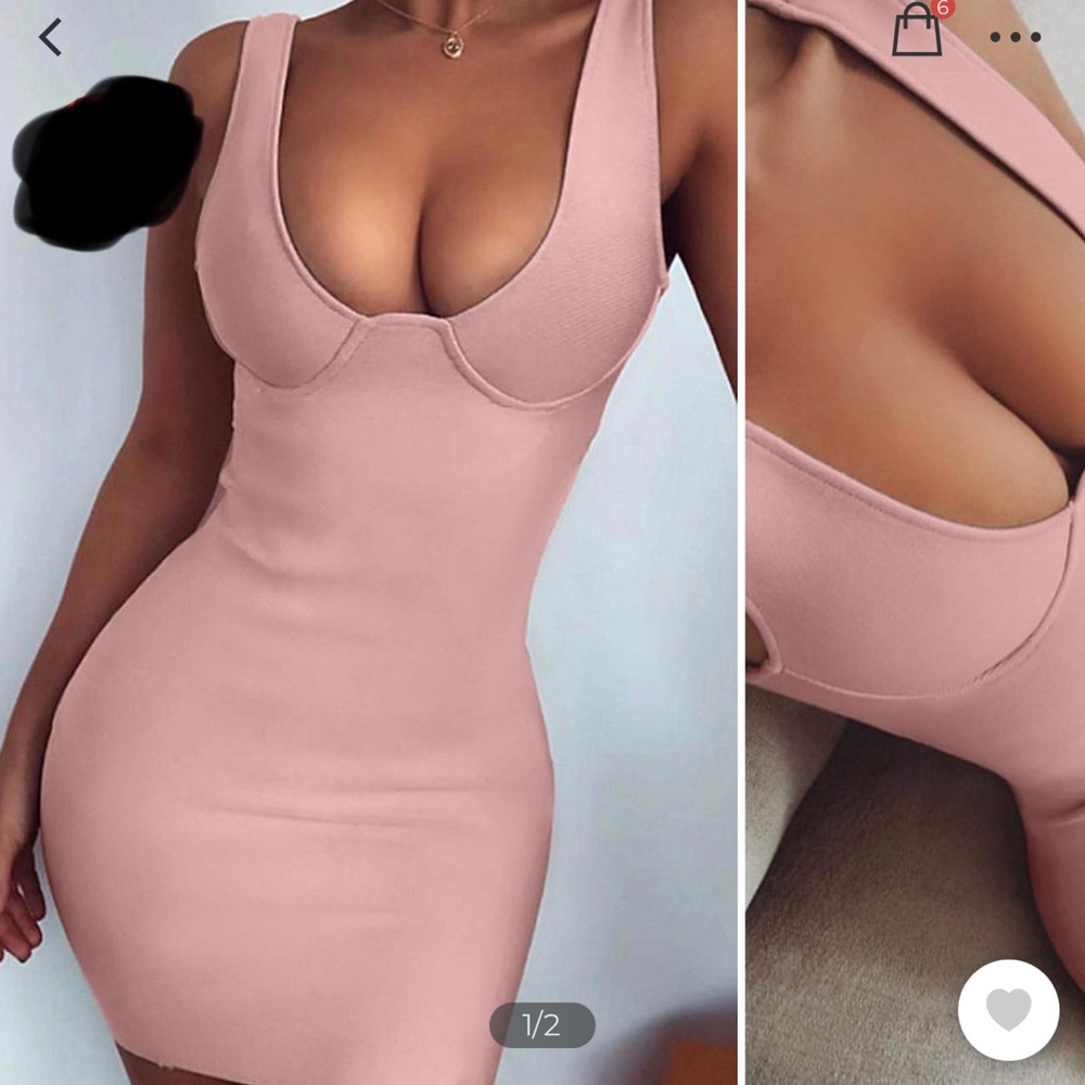 Pink bodycon dress